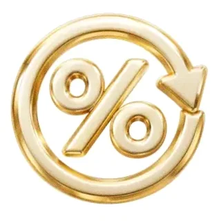 Gold percent symbol — Wicked Plays