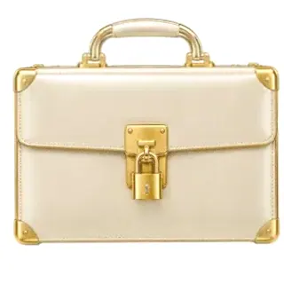 Locked leather briefcase — Wicked Plays